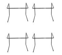 DIYEAH Présentoir à Pizza en Fer Noir Lot de 4, Support Robuste et Peu Encombrant pour Plateaux, pour Service Buffet, Traiteur et Fêtes en Salle à Manger, Rehausseur de Plateau à Pizza