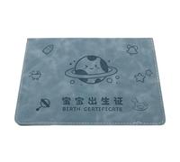 DIYEAH Protège-certificat Naissance Étanche PU Pochette Organiseur Document Souple Né et Souvenirs