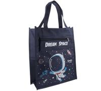 DIYEAH Rangement de Manuels Scolaires et Documents Grosse Capacité Paquet Fourre-tout pour Étudiants en Toile et Pvc Couture Renforcée Design Dessin Animé