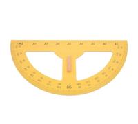 DIYEAH Rapporteur Semi-Circulaire en Bois Massif Grand Format Règle de Dessin Technique pour Enseignants Outil Pédagogique Mathématiques Précis et Portatif Mesureur D’Angle pour Salle