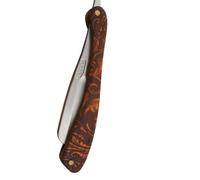 DIYEAH Rasoir Droit de Barbier Pliable en Acier Inoxydable, Rasoir Manuel Sécurisé pour Homme, Rasage Précis Antidérapant, Usage Domestique et Professionnel, Design Vintage Classique
