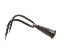 DIYEAH Râteau de Jardin Manuel à Tête Double Griffe en Métal Robuste, Petite Taille Compacte, Outil D’Ameublissement Désherbage pour Pelouse et Jardin, pour Plantation et Entretien