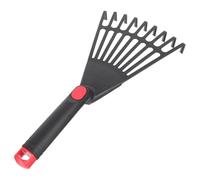 DIYEAH Râteau de Jardin Plastique avec Manche Outil de Jardinage Pratique pour Élimination des Petite pour Jardin et Massifs Floraux