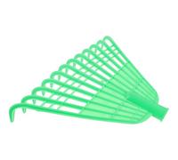 DIYEAH Râteau De Jardin Robuste en Plastique Vert, Grand Modèle Multifonction pour Feuilles Et Gazon, Outil Léger Adapté Au Jardinage Extérieur, pour Usage Prolongé