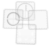 DIYEAH Règle Géométrique Multifonctionnelle en Plastique pour Dessin et Mesure, Outil de Conception Précis pour Étudiants en Sessions D'étude et Fournitures de Bureau