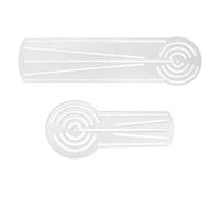 DIYEAH Règle Mandala Contours Ergonomiques en Acrylique 2 Pièces, Outil Multifonctionnel pour Dessiner des Mandalas pour Scrapbooking et Projets Artistiques