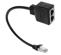 DIYEAH Répartiteur Rj45 Ethernet 1 vers 2 Haut Débit Catégorie 7 pour PC et Consoles, Câble Adaptateur Réseau LAN Compatible Cat7, Connecteurs Mâle vers Double Femelle, Usage Bureau