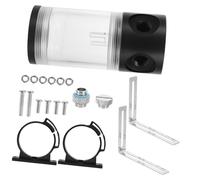 DIYEAH Réservoir Transparent Cylindrique Eau pour Refroidissement Pc Système de Refroidissement Liquide Compatible Pompe et Radiateur Réservoir avec Bouchon et Anneau pour Refroidir CPU