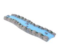 DIYEAH Rivière Courbe pour Jardin Miniature Rivière Miniature en Résine Mini Ruisseau Incurvé pour Bricolage Décoration De Table Ensemble De Village Maison Poupée Accessoire Jardin