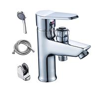 DIYEAH Robinet De Lavabo Pratique Inoxydable Avec Mélangeur Chaud Froid Et Ensemble De Douche Robinet à Usage Domestique Durable Pour Salle De Bain