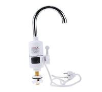 DIYEAH Robinet Électrique Cuisine Secondes Chauffe Instantané LED Affichage Numérique Robinet Mélangeur Eau Chaude Froide Acier Inoxydable Rotatif Eu