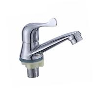 DIYEAH Robinet en de Zinc pour Salle de Bain Robinet d'Eau Froide Simple à Levier Unique Installation Facile Compatible Lavabo Évier Machine à Laver Usage la Cuisine et Toilettes