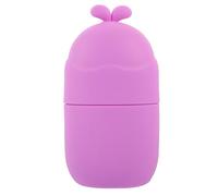 DIYEAH Rouleau de Glace Visage Yeux en Silicone Violet, Massage Facial Rafraîchissant, Adapté aux Femmes, Soins Peau à Domicile, Outil Portable Couvercle Hygiénique