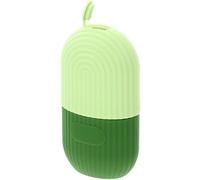DIYEAH Rouleau de Massage Facial en Silicone Vert, Moule à Glace Portable pour Visage, Glaçons Réutilisables, Soin Froid du Visage, Outil Compact pour Soins Peau à Domicile Voyage