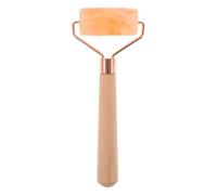 DIYEAH Rouleau de Massage Visage Cou en Sel Rose Naturel de L’himalaya, Petit Outil Manuel sans Trous, Rouleau Facial de Soin Peau Polyvalent pour Femmes, Masseur de Beauté Portatif