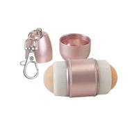 DIYEAH Rouleau Facial Pierre Volcanique, Bâton Absorbant L’huile, Mini, Double Tête, Alliage D’aluminium, Portable, Réutilisable, Porte-clés, Visage Gras, la Maison Bureau
