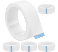 DIYEAH Ruban Adhésif Non Tissé Blanc 1,2 Cm X 4,3 M, Bande Adhésive Respirante pour Extensions de Cils, 5 Pièces, Patchs Yeux, Accessoires Professionnels pour Salon de Beauté