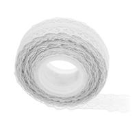 DIYEAH Ruban de Dentelle Blanc 30 Mm pour Décoration Mariage et Emballage Présent, Longueur 22 M, Tissu Respirant et Longueur Découpable, pour Fêtes et Loisirs Créatifs