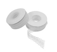 DIYEAH Ruban de Dentelle de Fleur Blanc 22 M X 2 Rouleaux Galon en Nylon Brodé pour Couture Emballage Présent Décoration Mariage Loisirs Créatifs et Scrapbooking