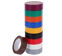 DIYEAH Ruban Isolant pour Électricien en Pvc, Lot de 10 Rouleaux, Multi-fonctionnel pour Câbles Électriques et Faisceaux Véhicules et Maisons