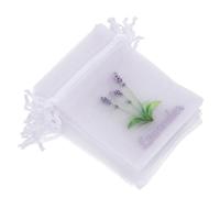 DIYEAH Sachets Vides à Cordon en Filet Blanc 50 Pcs Sachets de Lavande Vides 5 G pour Préparation de Soupe Paquet Parfumés pour Placards et Tiroirs Maison et Rangement