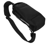 DIYEAH Sacoche de Poitrine Homme Étanche en Tissu Oxford Noir | Fermeture Zippée Code, Légère et Résistante, pour Shopping et Voyage, Noir