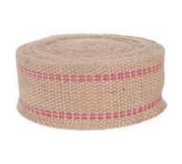 DIYEAH Sangle De Jute Multi Couleur 1000Cm pour RéParation De Chaises Artisanat DéCoration Ruban Tissé RéSistant avec Rayures Rouges