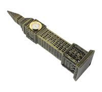 DIYEAH Sculpture Big Ben en Métal Vintage, Maquette Décorative Tour de l'horloge de Londres, Ornement D’intérieur Élégant pour Décoration Maison et Bureau, Souvenir Architectural Unique