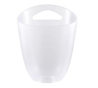 DIYEAH Seau à Glace Transparent Mat avec Poignée Inclinée Baril à Glaçons Inoxydable Antirouille Seau à Vin Simple pour Bar et Maison