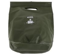 DIYEAH Seau d'eau Pliable de Camping Portable 15l PVC Multifonction | Rangement Compact, Revêtement Imperméable, Usage Urgence et Pique-niques, Format Léger, Vert Militaire