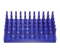 DIYEAH Séchoir à Huile Latéral Support de Rangement Pratique en Plastique Bleu et Outil pour Travail du Cuir en Atelier pour Tubes à Essai