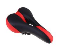 DIYEAH Selle de Vélo Épaisse pour VTT Coussin Absorbant et Aération Centrale, Siège Confortable Noir et Rouge, Accessoire de Cyclisme Ergonomique Compatible pour Longues Distances