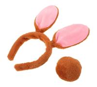 DIYEAH Serrage-tête Oreilles de Lapin Marron en Tissu Doux pour Garçon et Filles et Adultes, Accessoire de Fête de Pâques, Ambiance Festive et Confort pour Activités en Extérieur