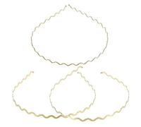 DIYEAH Serrage-têtes Fins en Métal Doré pour Femmes 3pcs Plusieurs styles Bandeaux Élégants et Délicats Accessoires Cheveux Pratiques Plusieurs styles pour Sorties et Fêtes