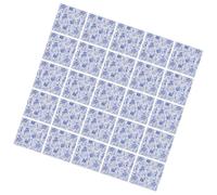 DIYEAH Serviettes en Papier Multifonctionnelles Lot de 100 Bleu à Motif Floral Vintage, Absorption D'eau Forte pour Fêtes de Remise de Diplômes et Réunions
