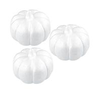 DIYEAH Set de Citrouilles Mousse Blanches à Peindre Diy pour Garçon Fille Modèle de Citrouille Artificielle pour Artisanat Halloween Automne Décoration et Réaliste