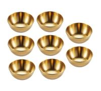 DIYEAH Set de Coupelles Rondes Dorées Acier Inoxydable pour Sauce Assiettes Accompagnement Empilables Compatibles Réfrigérateur et Lave-vaisselle pour Sauces Condiments et Apéritifs