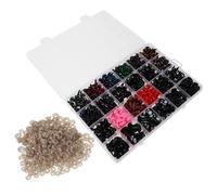 DIYEAH Set de Nez et Yeux Plastique Colorés pour Peluches et Poupées DIY Accessoires Sûrs et Durables pour Artisanales Danimaux Marionnettes et Amigurumi Kit Complet avec Rondelles pour