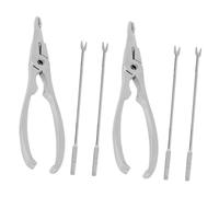 DIYEAH Set de Outils Fruits Mer Acier Inoxydable Pinces Crabe Antidérapantes et Fourchettes pour Déguster Crustacés Casse-Noix Réutilisable Kit Complet pour Service Fruits de Mer
