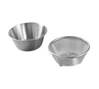 DIYEAH Set de Passoire et Bol Acier Inoxydable Panier Égouttoir pour Lavage Riz Fruits Légumes Colander Cuisine Pratique