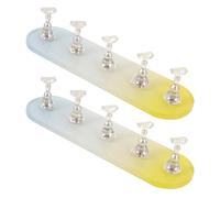 DIYEAH Sets de Supports à Ongles Design Dégradé Élégant en Plastique Lot de 2 Ovales et Longs Pratique du Nail Art Facile à Utiliser en Salon Domicile