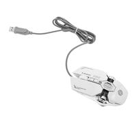 DIYEAH Souris De Jeu Professionnelle Programmable Rvb Ergonomique 7 Boutons, Réglable Dpi Jusqu'à 4000, USB Filaire pour Pc Et Ordinateur Portable, Couleur Argentée Lumineuse