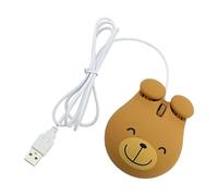 DIYEAH Souris Ordinateur USB Filaire Muette Au Design Mignon Ergonomique LED Confortable pour Bureau Et Maison