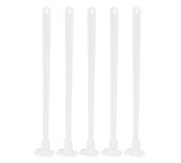 DIYEAH Spatule Large Blanche en Pp Poignée Longue et Tête Arrondie, Lot de 5 Pièces, Ustensile Pratique pour Racler Confiture et Autres Sauces Cuisine