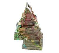 DIYEAH Spécimen de Cristal de Bismuth Irrégulier 40G Ornement Minéral Décoratif en Pierre Naturelle pour Bureau et Maison Artisanat Cristallin Coloré Objet de Collection Unique