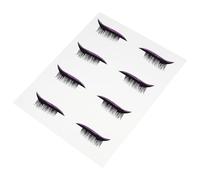 DIYEAH Stickers Autocollants Eyeliner Waterproof pour Femmes, 4 Paires de Faux Cils Adhésifs Violets, Ruban de Contour des Yeux, Maquillage Rapide et Précis pour Fêtes, Cosplay et