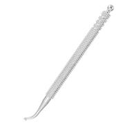 DIYEAH Stylet D'acupuncture Auriculaire en Acier Inoxydable Argenté Tige Courbée pour Massage Indolore des Oreilles, Portable pour Thérapie à Domicile