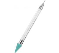 DIYEAH Stylo à Points Double Extrémité pour Nail Art, Outil de Préhension de Strass en Acrylique Transparent, Stylo Manucure Pratique pour Décoration D’ongles, Accessoires Nail Art