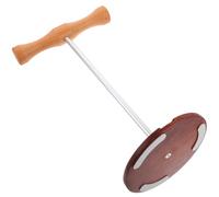 DIYEAH Support de Casque de Bureau en Bois Massif Double Tiges Métalliques Blanches Présentoir pour Casque Audio Compatible sans Fil Support de Rangement pour Écouteurs Accessoire Bureau