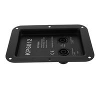 DIYEAH Support de Connecteur de Câble de Haut-parleur Bornier de Boîtier Léger et Stable en Fer Noir Carré pour Équipement de Scène Professionnel